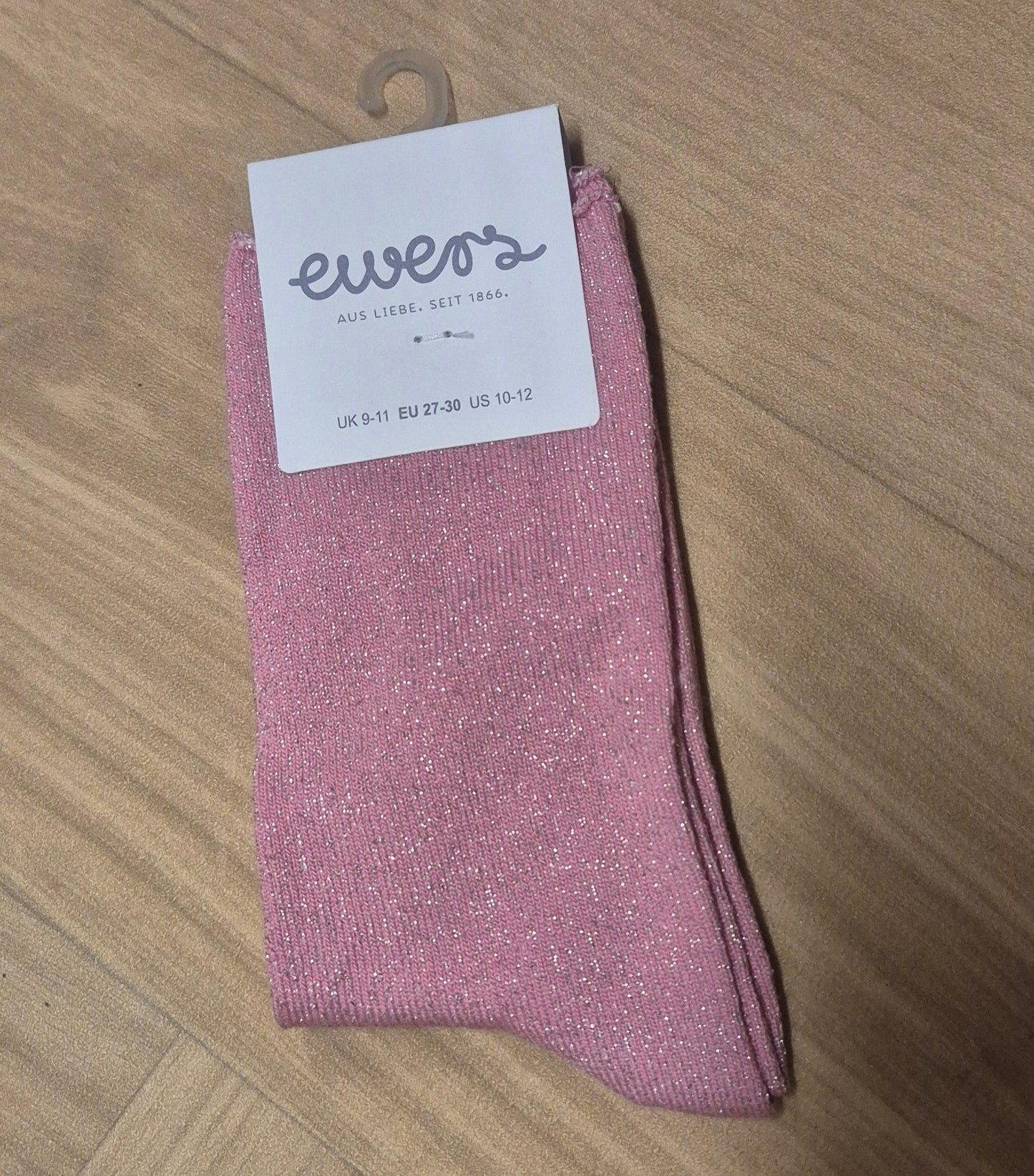 Ewers sok glitter roze