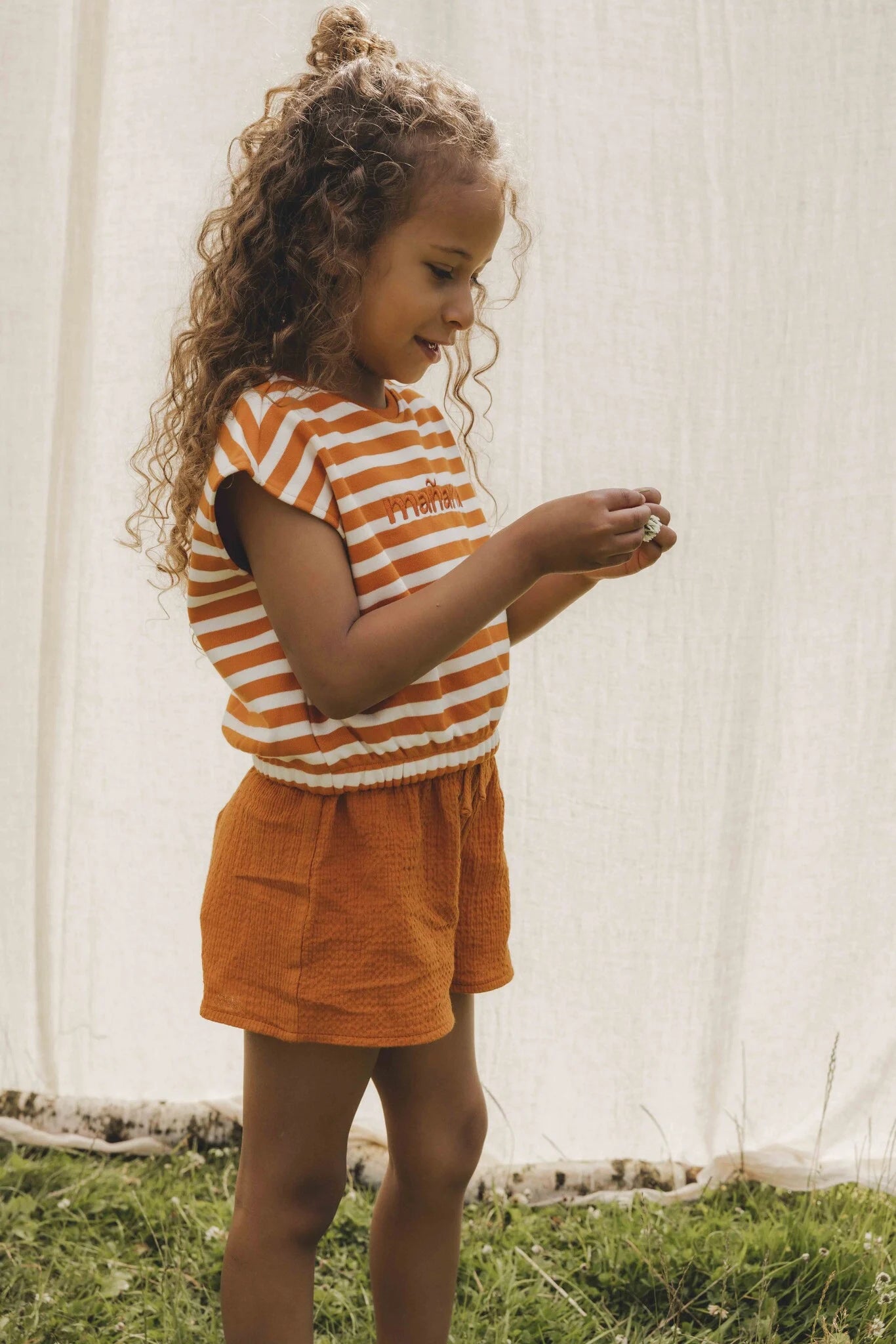Looxs zomerse katoenen krinkel short