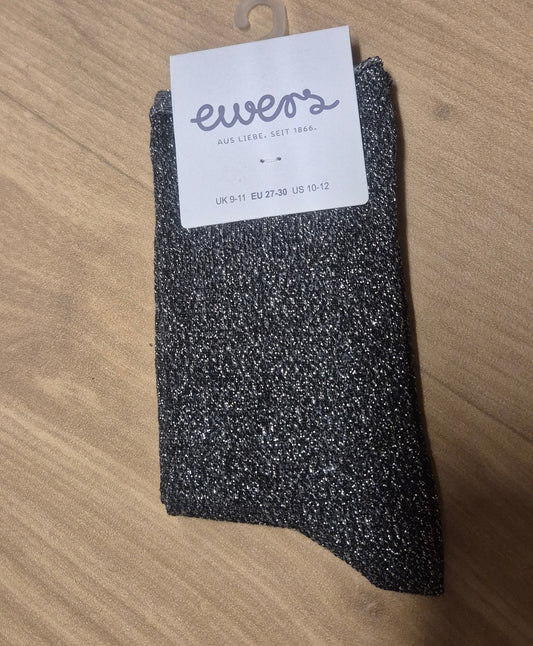 Ewers sok glitter zwart