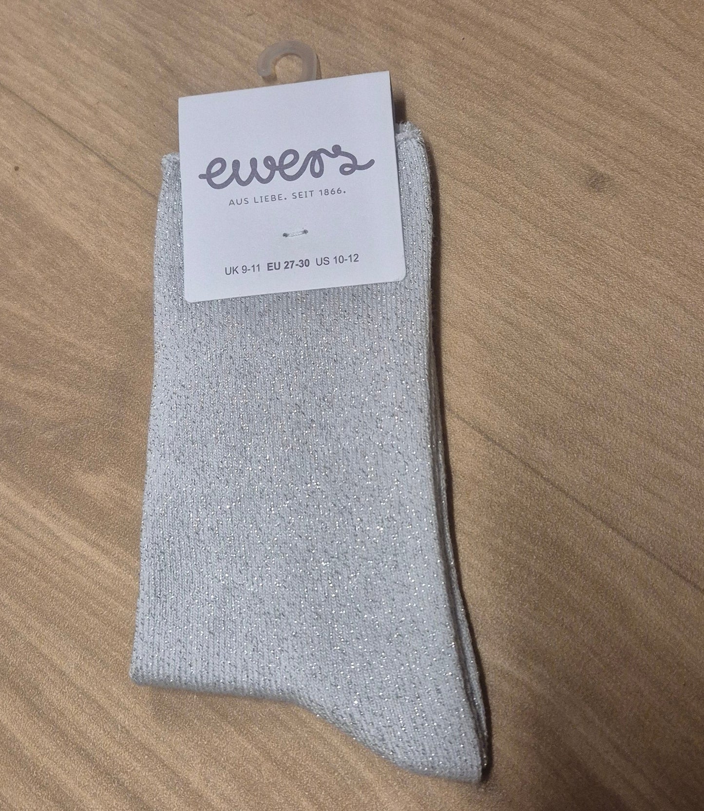 Ewers sok glitter zilver