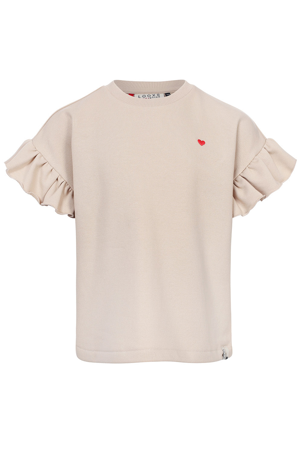 Looxs mouwloze heavy t-shirt Zand