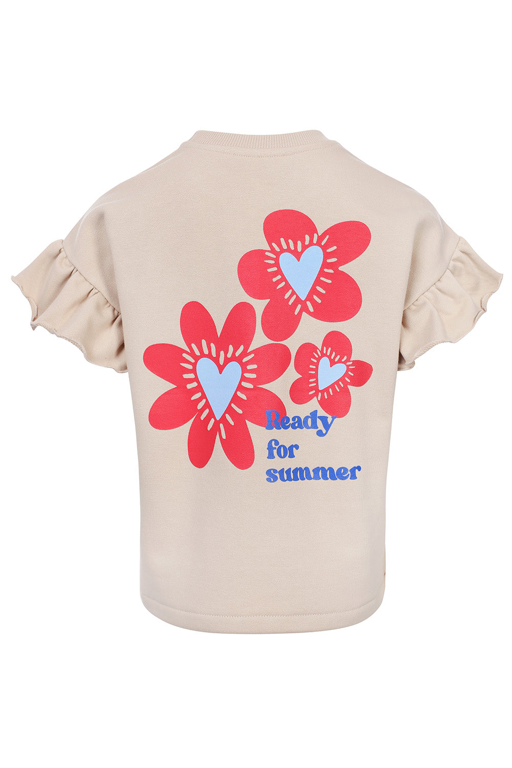 Looxs mouwloze heavy t-shirt Zand