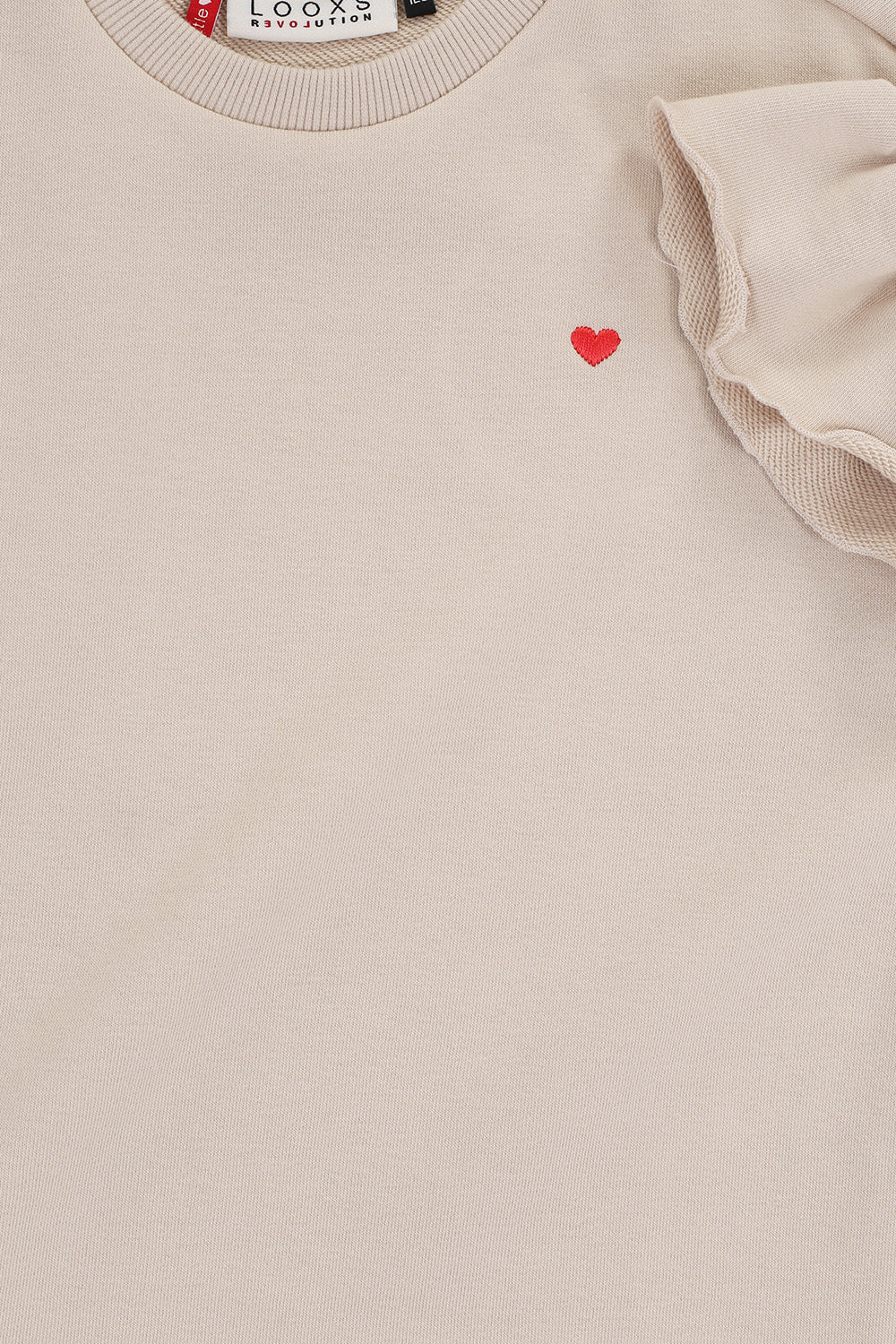 Looxs mouwloze heavy t-shirt Zand