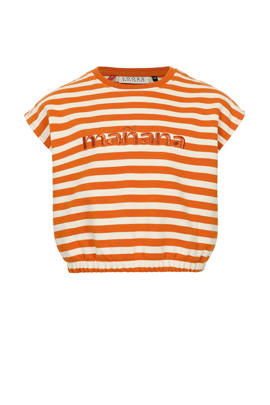 Looxs mouwloze sweater gestreept