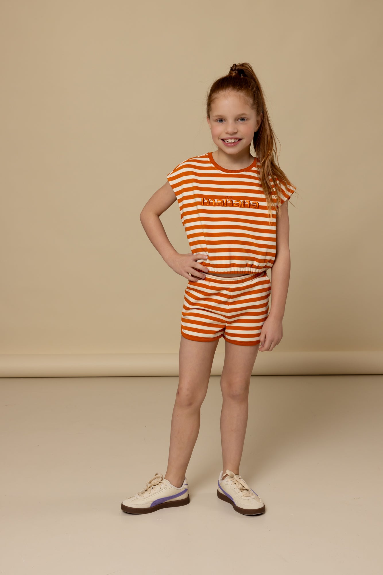 LOOXS little sweat short gestreept