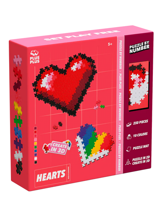 PLUS PLUS puzzle by number heart