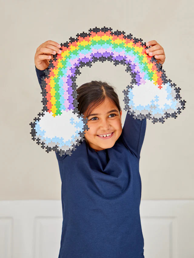 PLUS PLUS puzzle by number rainbow