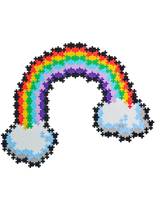 PLUS PLUS puzzle by number rainbow