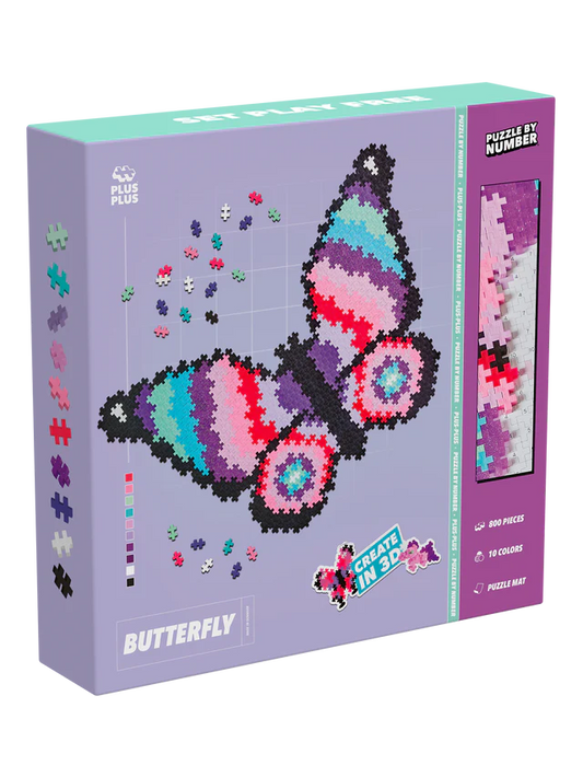 PLUS PLUS puzzle by number vlinder