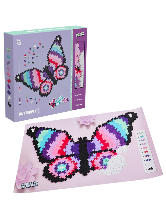 PLUS PLUS puzzle by number vlinder