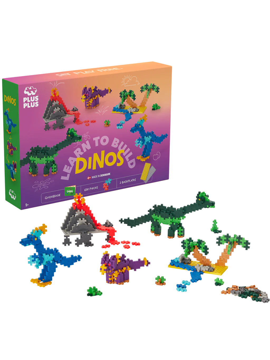 PLUS PLUS learn to build Dino's