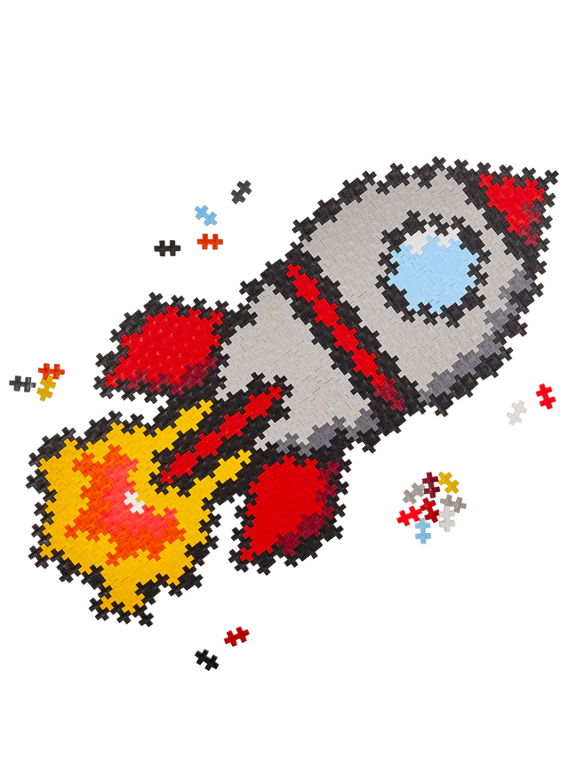 PLUS PLUS puzzle by number raket