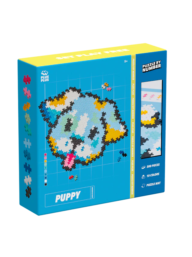 PLUS PLUS puzzle by number puppy