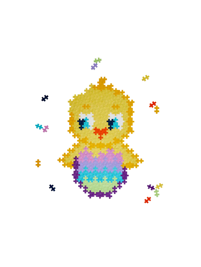 PLUS PLUS puzzle by number chick