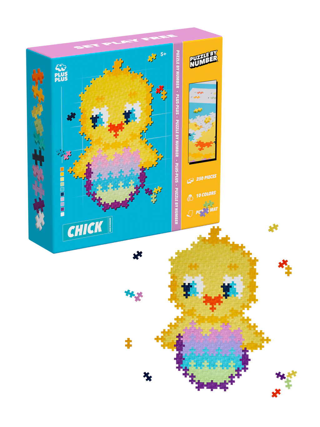 PLUS PLUS puzzle by number chick