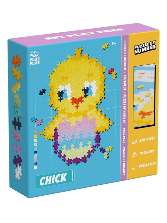 PLUS PLUS puzzle by number chick