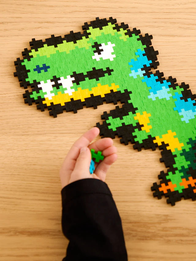 PLUS PLUS puzzle by number t-rex