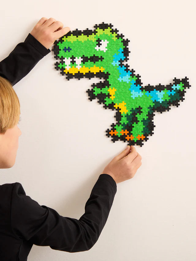 PLUS PLUS puzzle by number t-rex