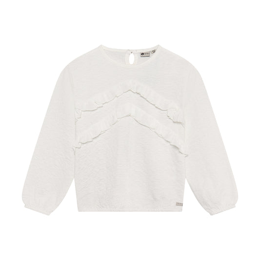 Daily7 Witte ruffle blouse