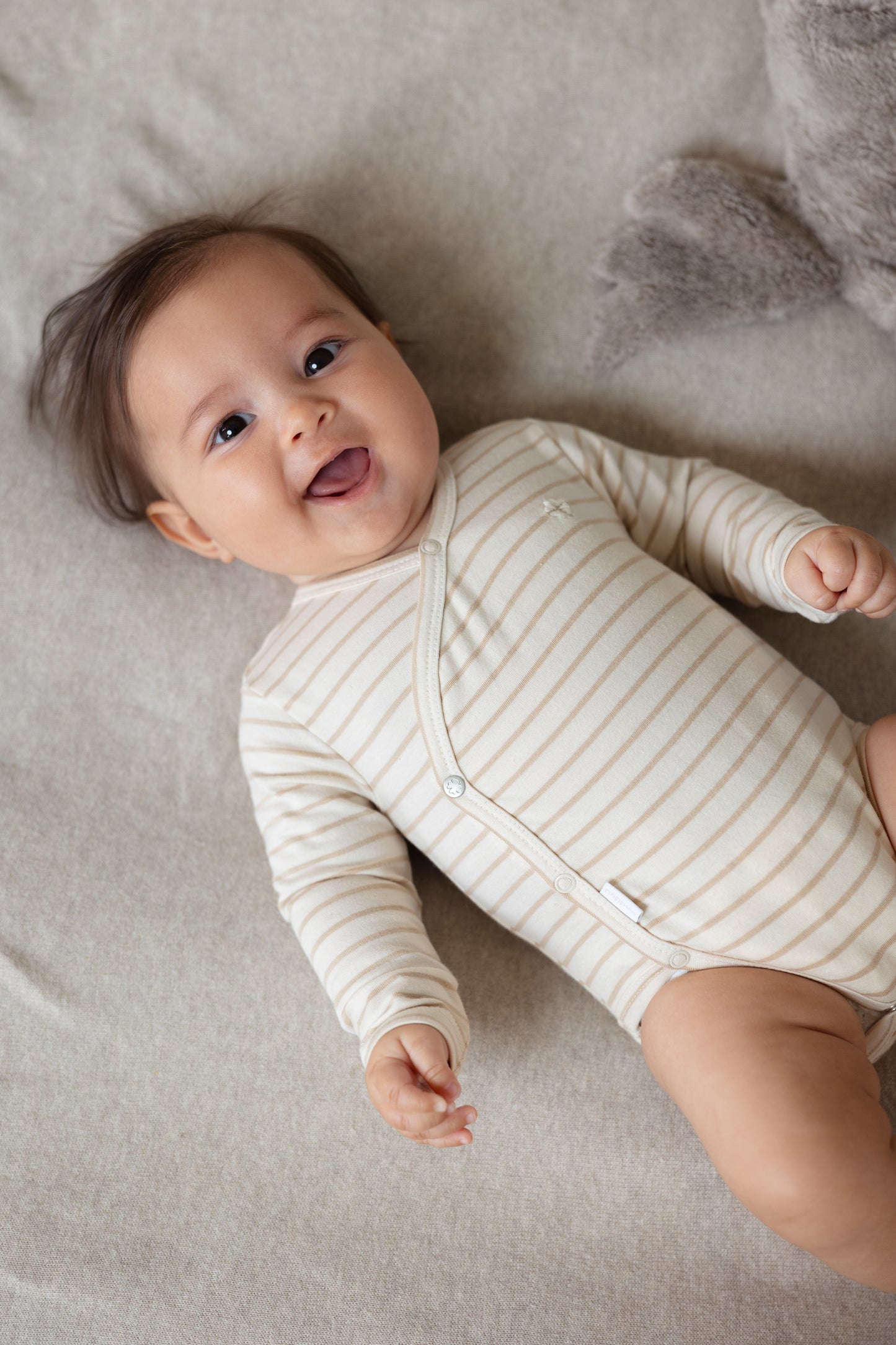 Noppies overslag romper streep