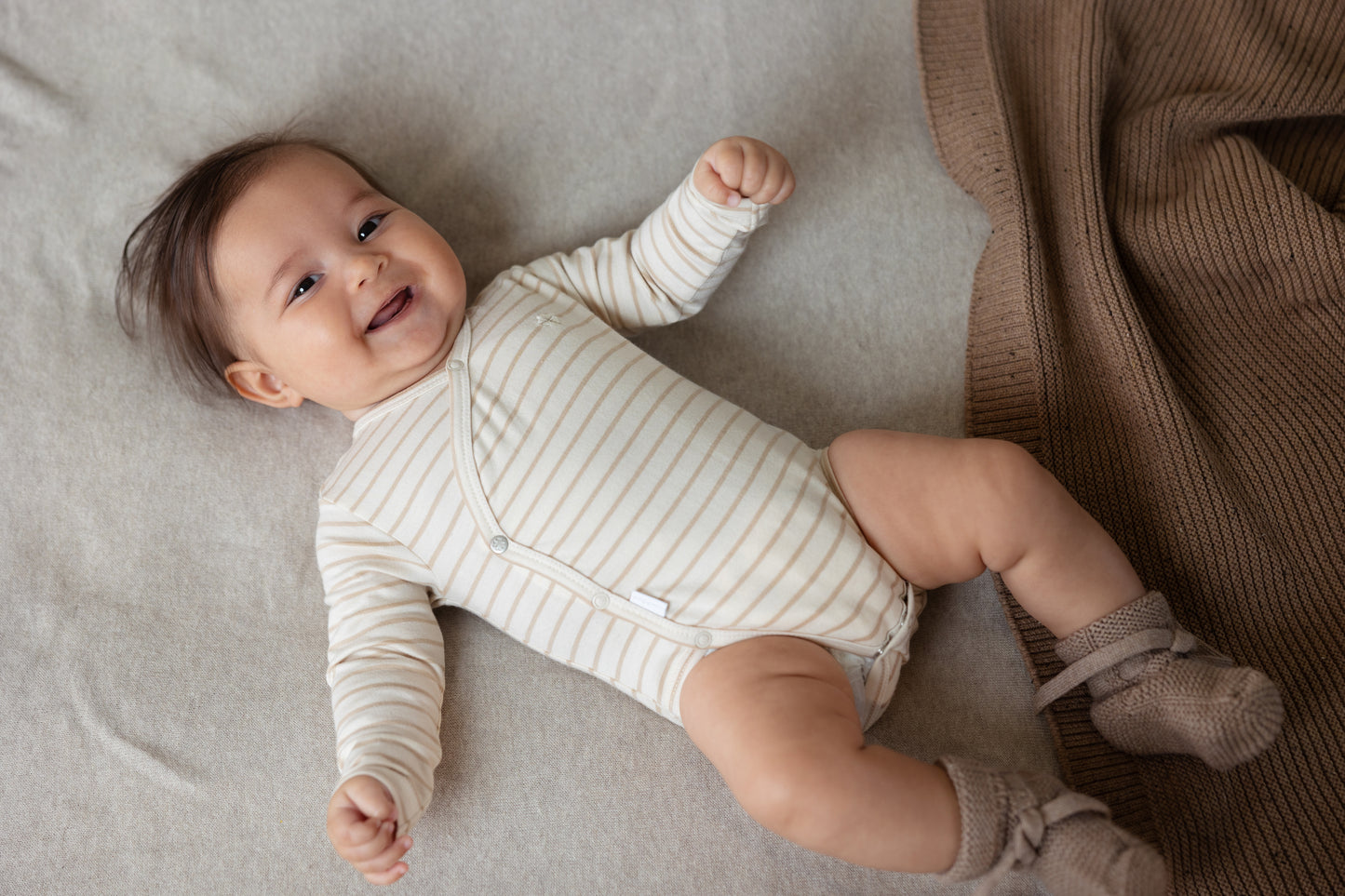 Noppies overslag romper streep