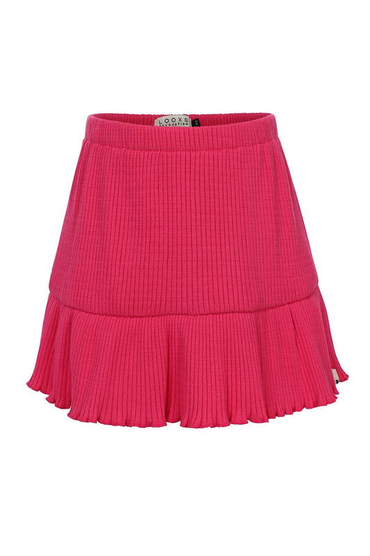 Looxs rokje ribjersey Fuchsia